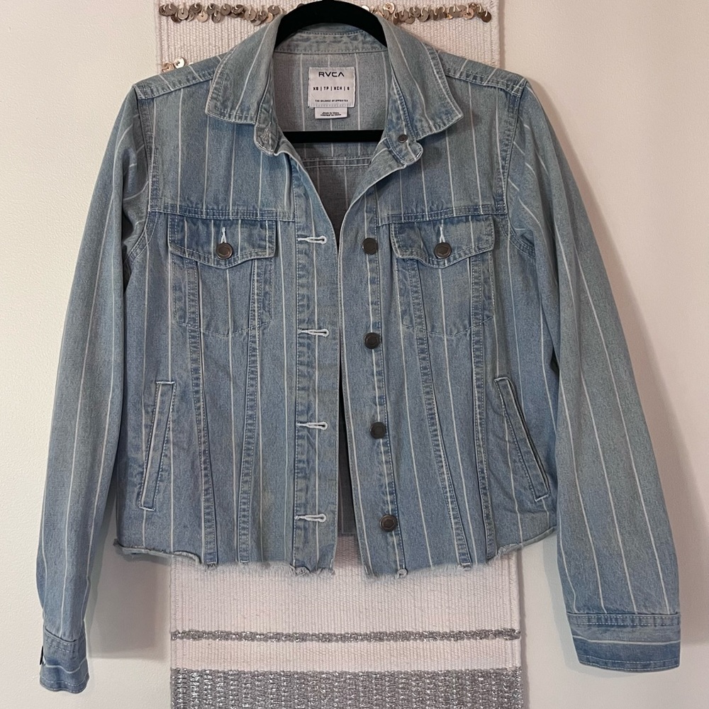 RVCA Striped Denim Jacket